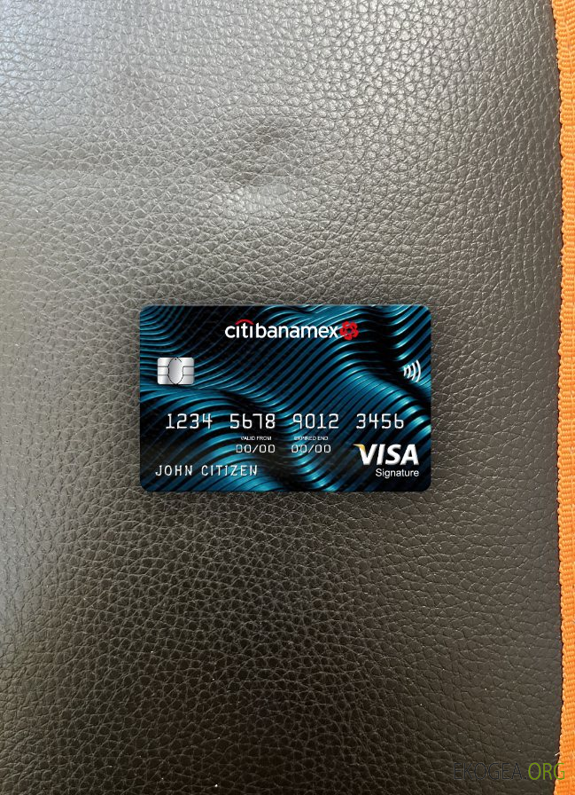 Mexique Citibanamex banque visa signature carte photolook ,